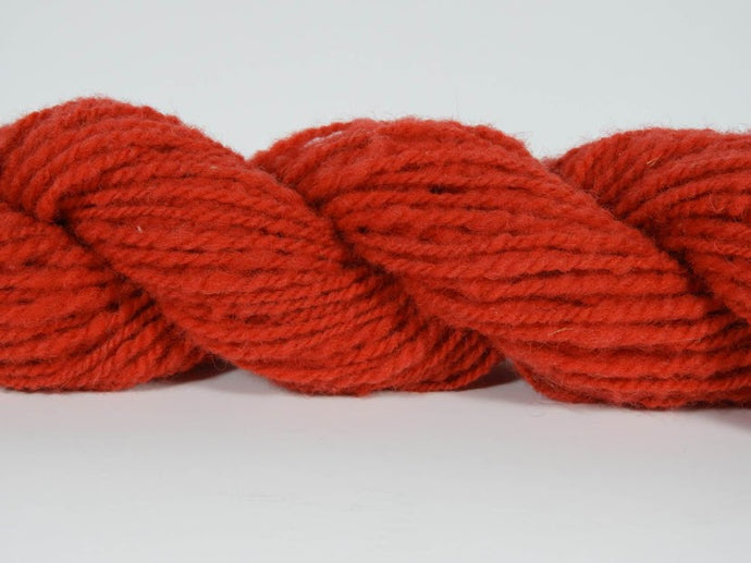Handspun Wool Yarn: Maraschino Cherry