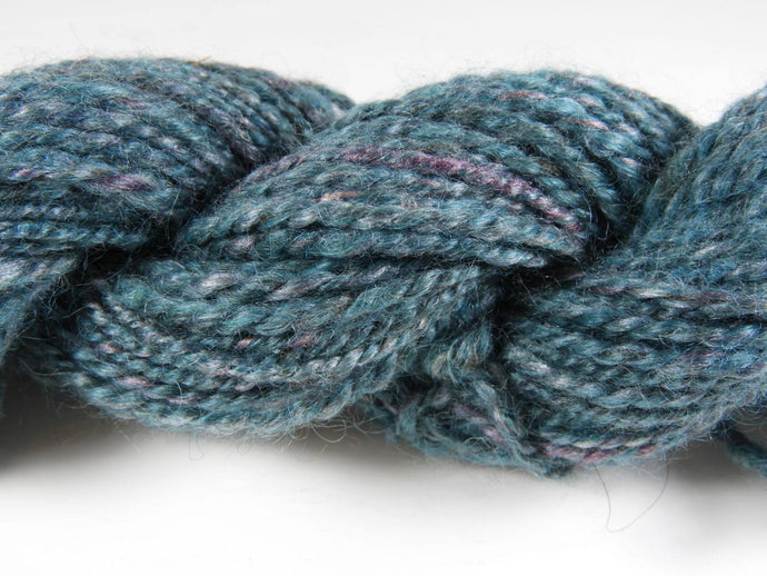 Handspun Wool and Silk Yarn: Amethyst Dream