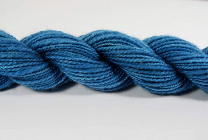 Handspun Merino Wool Yarn: Ocean Blue